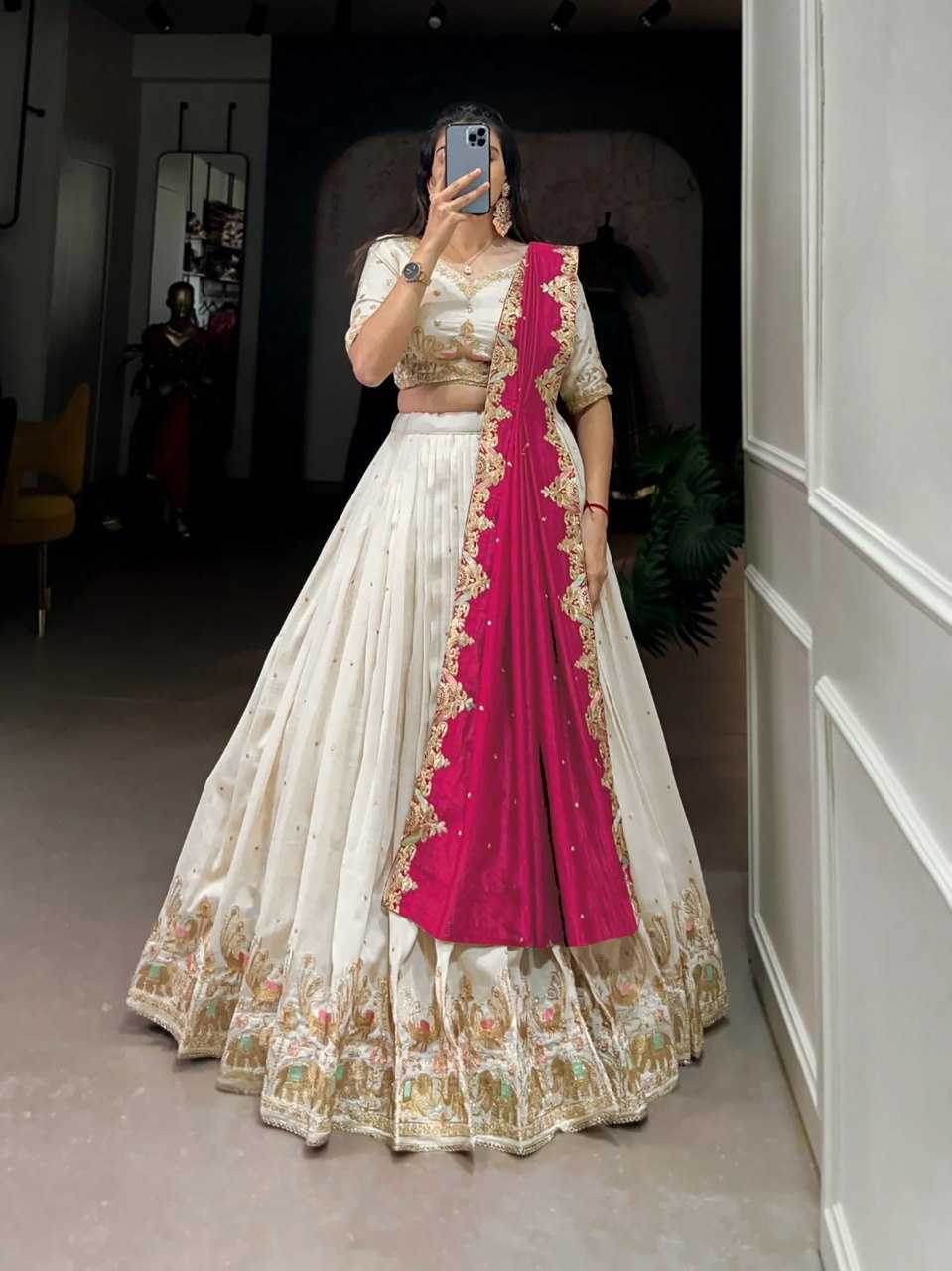 Chinon Embroidered Lehenga - MYLUXURY LANE ENTERPRISE